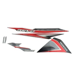 [871X0K03N40ZAR] Sticker Body Set Kanan Hitam Honda Revo 110 FI