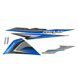 [871X0K03N40ZCL] Sticker Body Set Kiri Biru Hitam Honda Revo 110 FI