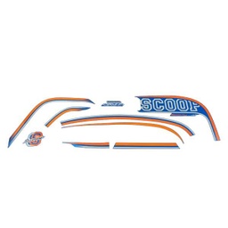 [871X0K16A30ZCR] Sticker Body Set Kanan Biru Beige Honda Scoopy FI K16G