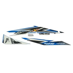 [871X0K41N00ZCR] Sticker Body Set Kanan Biru Hitam Honda Supra X 125 FI