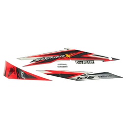 [871X0K41N10ZDR] Sticker Body Set Kanan Putih Hitam Honda Supra X 125 FI