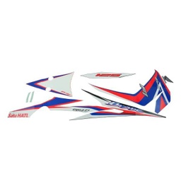 [871X0K47N00ZBL] Sticker Body Set Kiri Putih Merah Honda Blade 125 FI K47