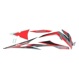 [871X0K47N10ZAR] Sticker Body Set Kanan Hitam Merah Honda Blade 125 FI K47