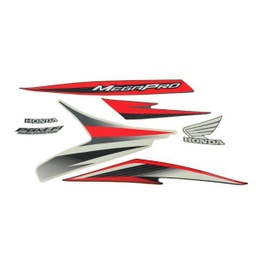 [871X0KYE910ZBL] Sticker Body Set Kiri Putih Honda Mega Pro FI
