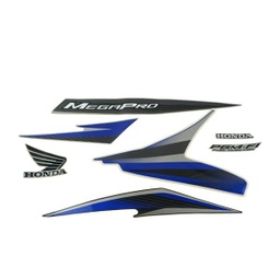 [871X0KYE910ZDR] Sticker Body Set Kanan Biru Honda Mega Pro FI