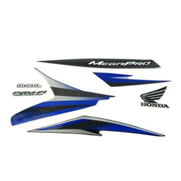 [871X0KYE910ZDL] Sticker Body Set Kiri Biru Honda Mega Pro FI