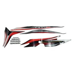 [871X0K03N60ZAL] Stiker Body Set Kiri Hitam Honda Revo 110