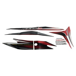 [871X0K03N60ZBR] Stiker Body Kanan Hitam Merah Honda Revo 110