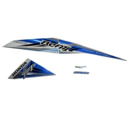 [871X0K25600ZCL] Sticker Body Kiri (Stripe Left Set)  Biru Putih – BeAT Sporty eSP (K25)