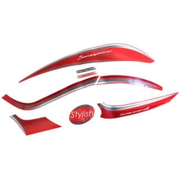 [871X0K93N30ZBR] Sticker Body Set Kanan Merah Honda Scoopy eSP K93