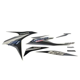 [871X0KZRB30ZCR] Sticker Body Set Kanan Putih Silver Honda Vario Techno 125 FI CBS ISS