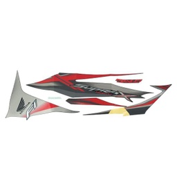 [871X0KYZ660ZAL] Sticker Body Set Kiri Hitam Honda Supra X 125 Helm-In FI