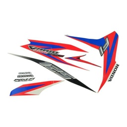 [871X0KZRB00ZER] Sticker Body Set Kanan Putih Merah Honda Vario Techno 125 FI STD