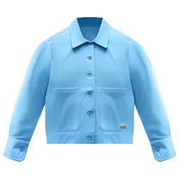 [AHJK0001031] Baju Outer Women Pastel Blue (S)