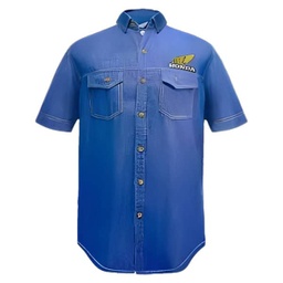 [AHK04001015] Kemeja Classic Denim Shirt Biru (XXL)