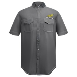 [AHK03003017] Kemeja Classic Denim Shirt Grey (XL)