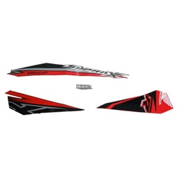 [871X0K41N90ZCL] Sticker Body Set Kiri Red Spoke Honda Supra X 125 FI