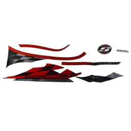 [871X0K93N40ZCL] Stripe Set Sporty Black Left – Honda Scoopy eSP (K93)