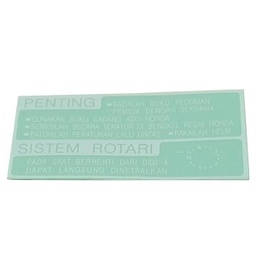 [87560KPH880ZA] Mark Drive Caution Honda Supra X 125 Injection