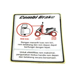 [87563K59A10] Sticker Combi Brake – Scoopy eSP K93, New Vario 150 eSP K59J &amp; New Vario 125 eSP K60R